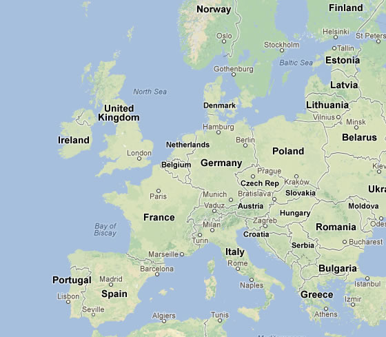 Europe Google Map Madmanblog